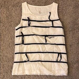 J. Crew Black and White Sleeveless Tank Top